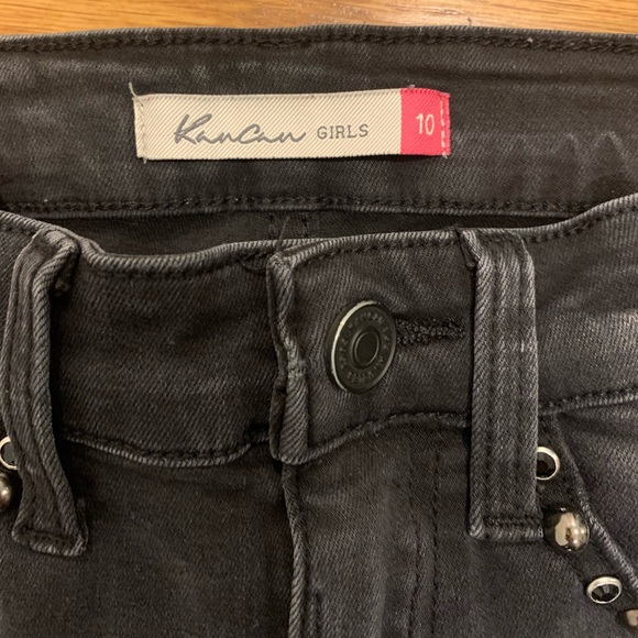 Girls Kancan Black Denim Size 10 - Picture 1 of 4